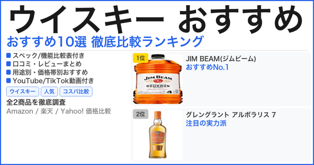 ウイスキー おすすめ おすすめランキング