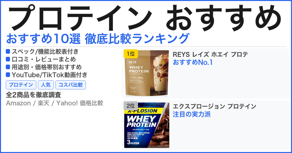 プロテイン おすすめ おすすめランキング