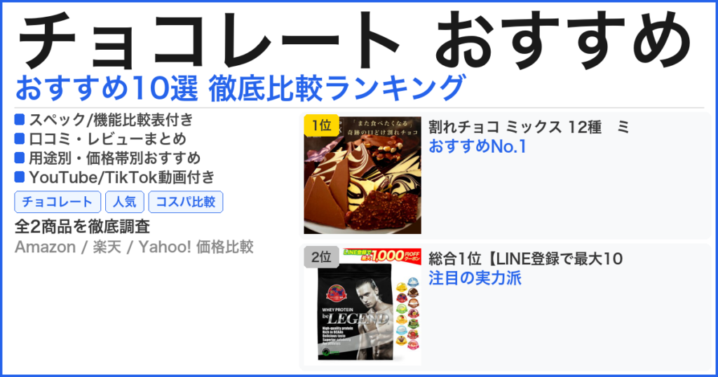 チョコレート おすすめ おすすめランキング
